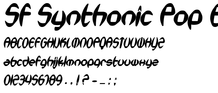 SF Synthonic Pop Bold Oblique font